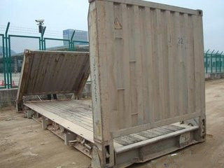 Cina 33 Cbm Dry Used Flat Rack Containers Dimensions 5.90m * 2.35m * 2.39m pemasok