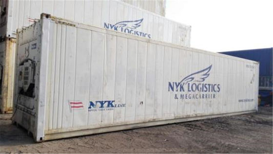 Cina White Metal 40FR Digunakan Reefer Container Untuk Pengiriman Standar pemasok